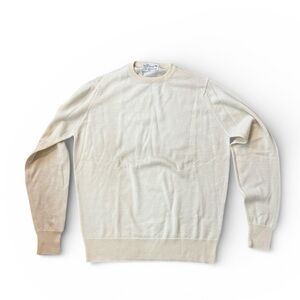 Mac Dugall Scotland Men’s Merino Wool Crewneck Sweater Cream Size 40 Vintage NWT